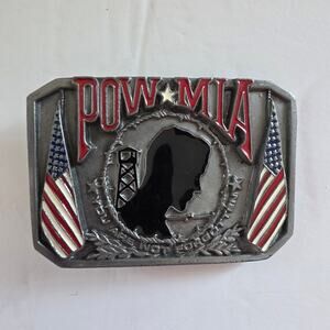 Vintage POW MIA You Are Not Forgotten Belt Buckle